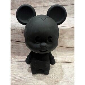 Disney Store MXYZ Black Mickey Mouse Soft Rubber Zipper Pencil Case